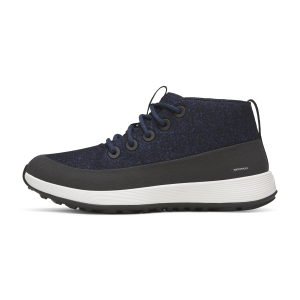 Men's Wool Runner NZ Mid Waterproof - Natural Black/Royal Blue (Barely Grey Sole)